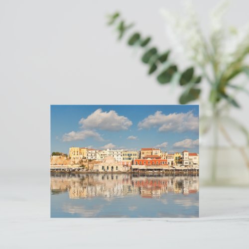 Chanias Venetian Harbour in Crete Greece Postcard