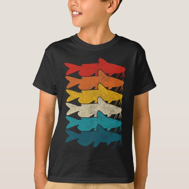 Channel Catfish Vintage Fish Catfish Fishing  T-Shirt (Front)
