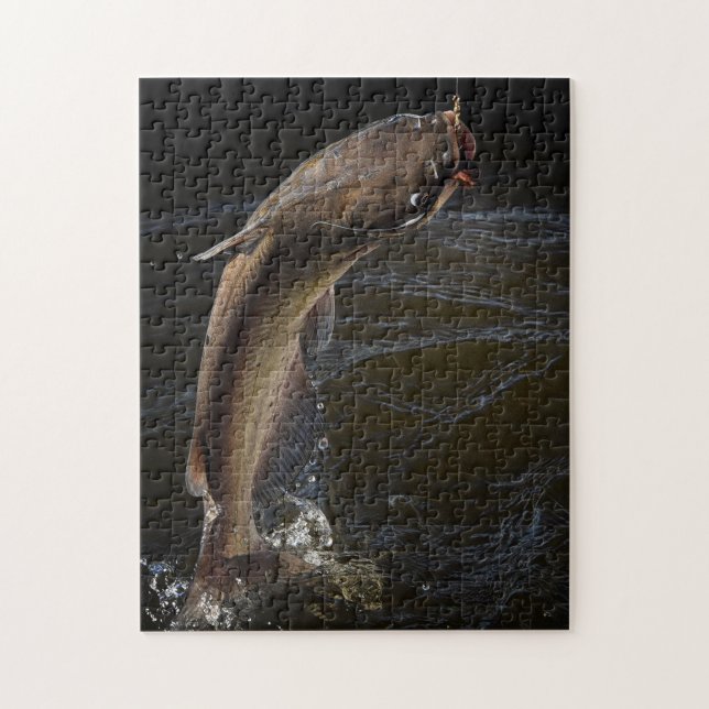 Channel Catfishing Jigsaw Puzzle (Vertical)