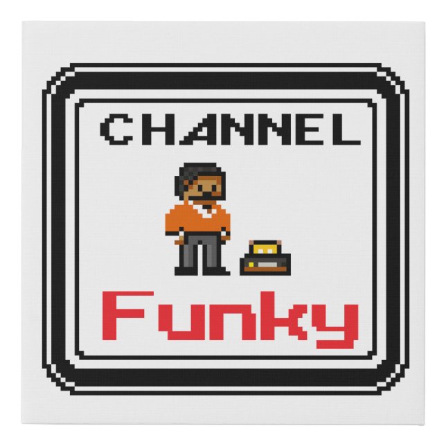 Channel Funky Pixel Art  Faux Canvas Print (Front)