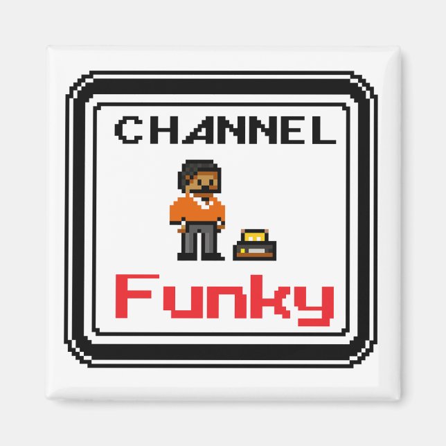 Channel Funky Pixel Art Magnet