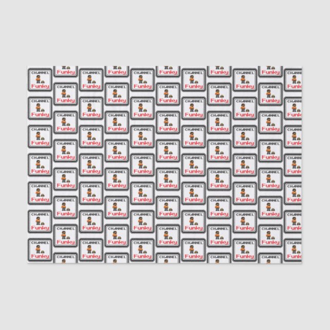 Channel Funky Pixel Art Tissue Paper (Front)