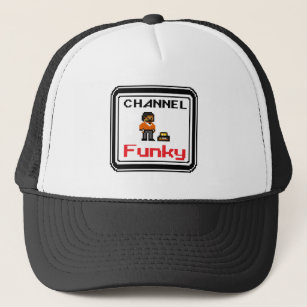 Channel Funky Pixel Art Trucker Hat
