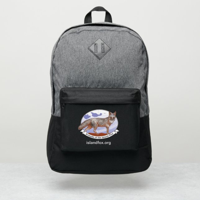 Channel Island Fox Logo laptop Backpack  (Front)