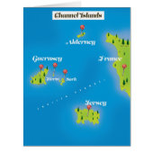 Channel Islands Map poster. (Front)