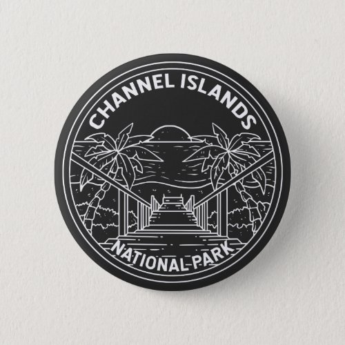 Channel Islands National Park California Monoline Button
