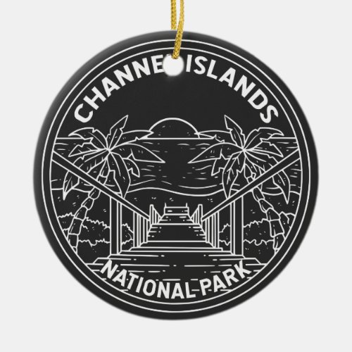 Channel Islands National Park California Monoline  Ceramic Ornament