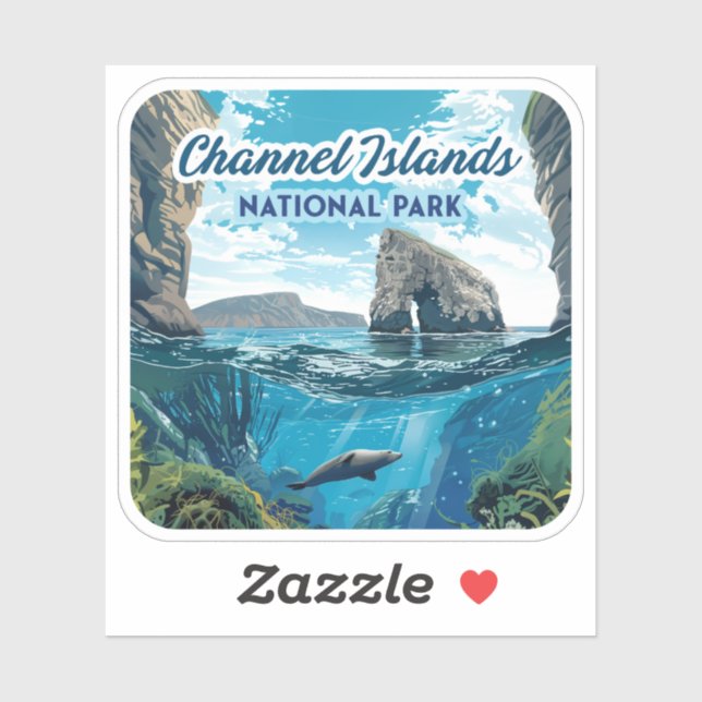 Channel Islands National Park California Ocean Sticker (Sheet)