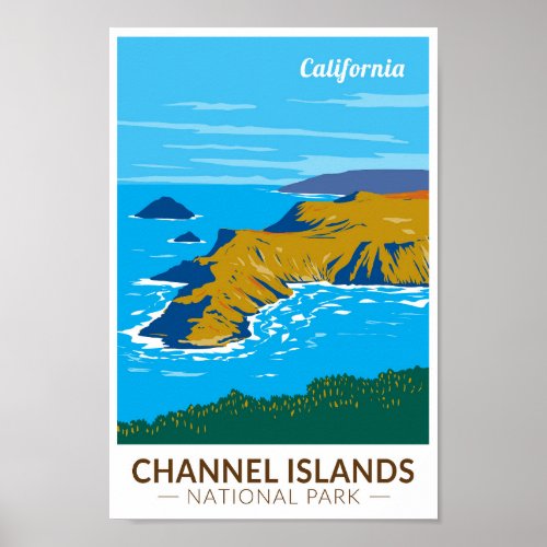 Channel Islands National Park California Travel Poster