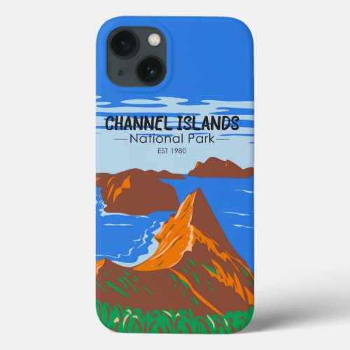  Channel Islands National Park California Vintage iPhone 13 Case