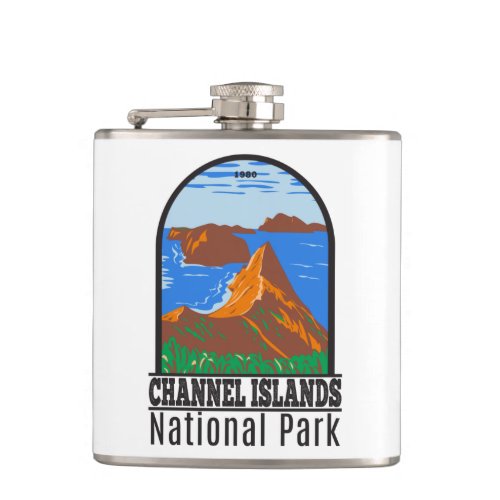 Channel Islands National Park California Vintage Flask