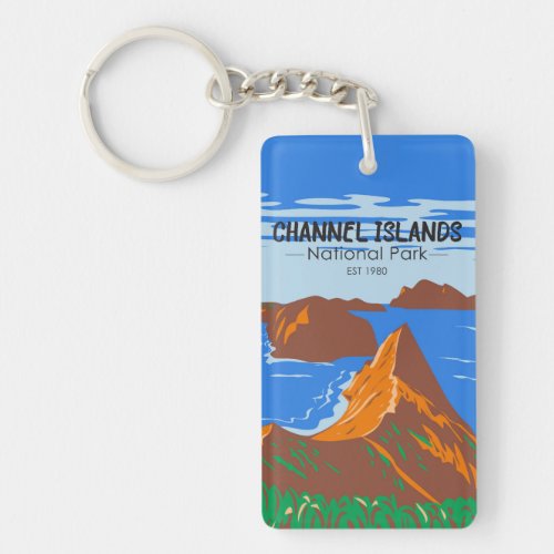  Channel Islands National Park California Vintage Keychain