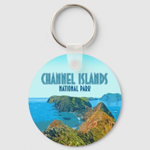 Channel Islands National Park California Vintage Keychain