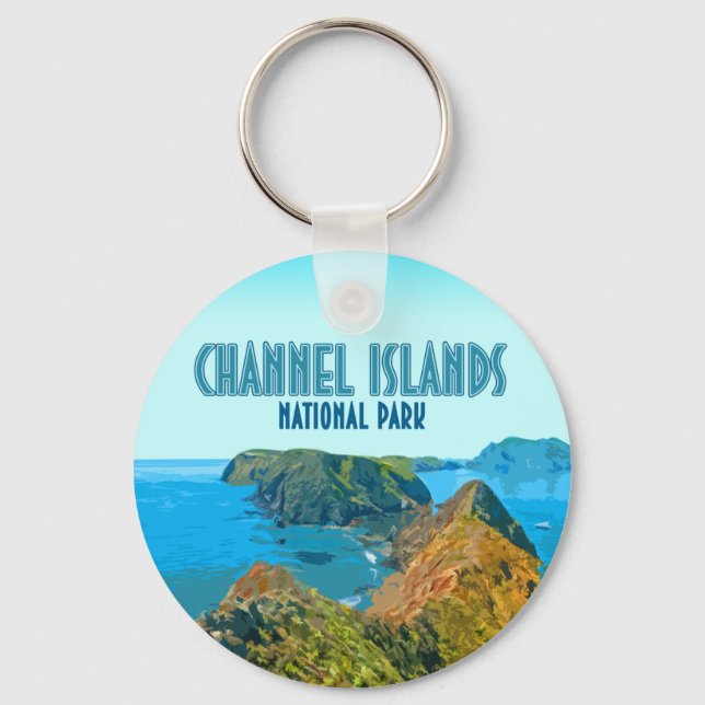 Channel Islands National Park California Vintage Keychain (Front)