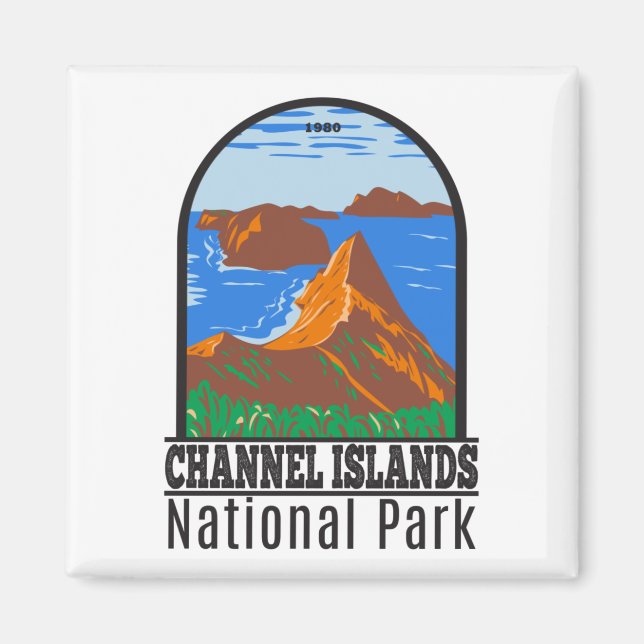 Channel Islands National Park California Vintage  Magnet (Front)