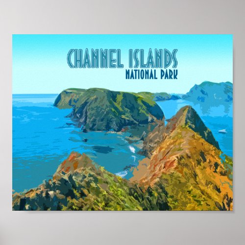 Channel Islands National Park California Vintage Poster