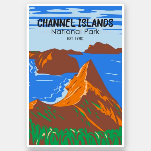 Channel Islands National Park California Vintage Sticker