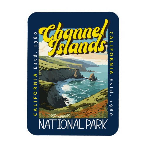 Channel Islands National Park Distressed Retro Magnet
