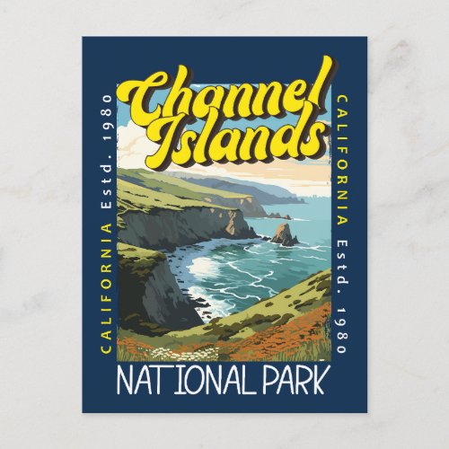 Channel Islands National Park Distressed Retro Postcard