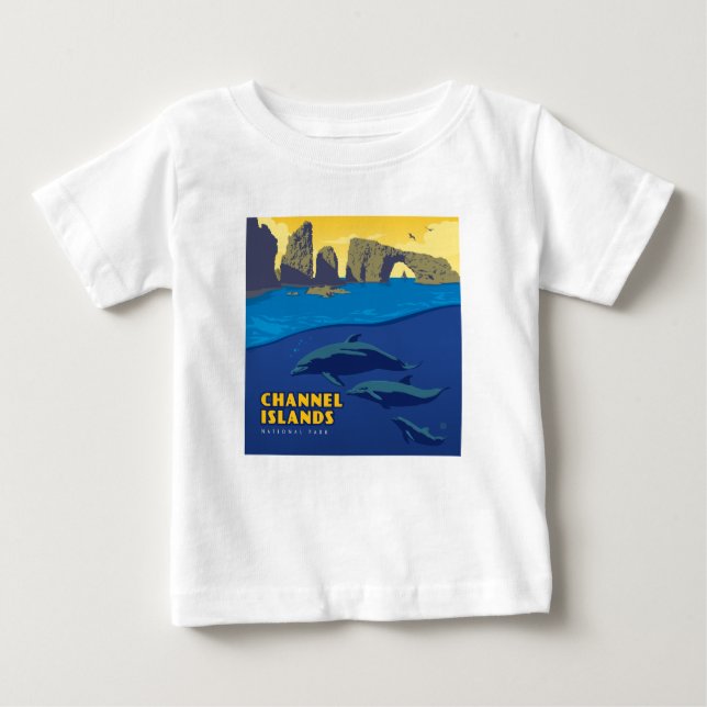 Channel Islands National Park Dolphins Baby T-Shirt (Front)