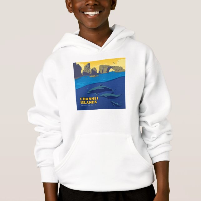 Channel Islands National Park Dolphins Hoodie (Front)