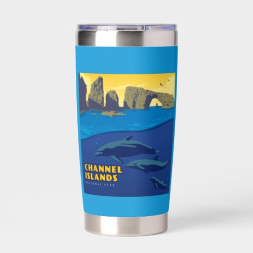 Channel Islands National Park Dolphins Insulated Tumbler