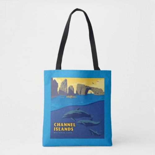 Channel Islands National Park Dolphins Tote Bag