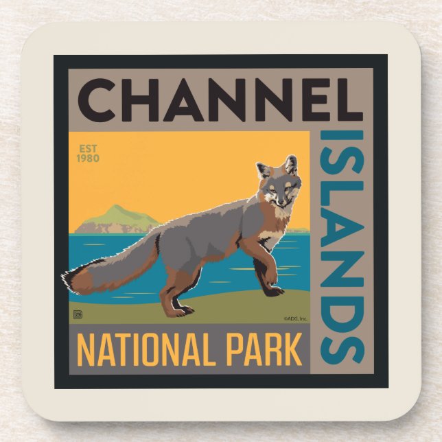 Channel Islands National Park | Fox Beverage Coaster (Front)