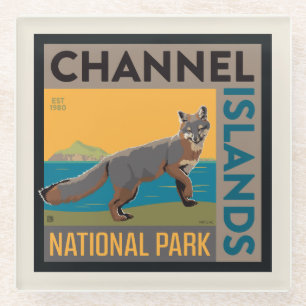 Channel Islands National Park Fox Glass Coaster