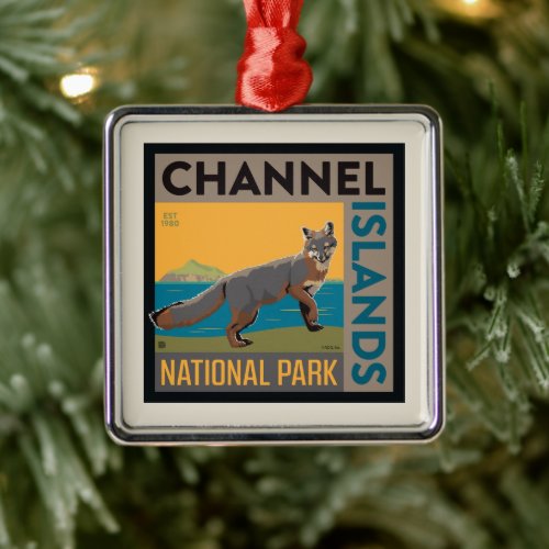 Channel Islands National Park  Fox Metal Ornament