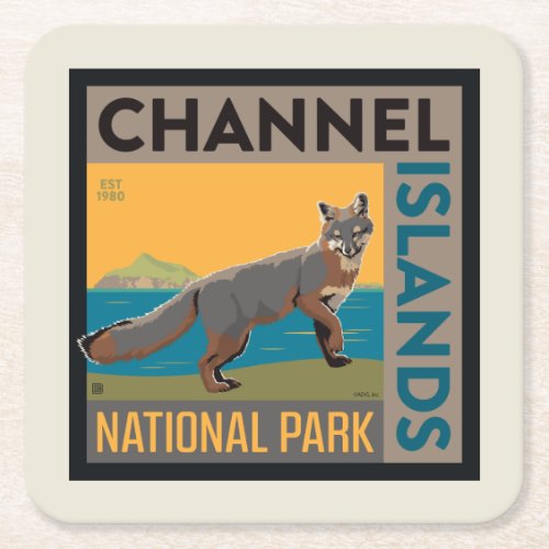 Channel Islands National Park  Fox Square Paper Coaster