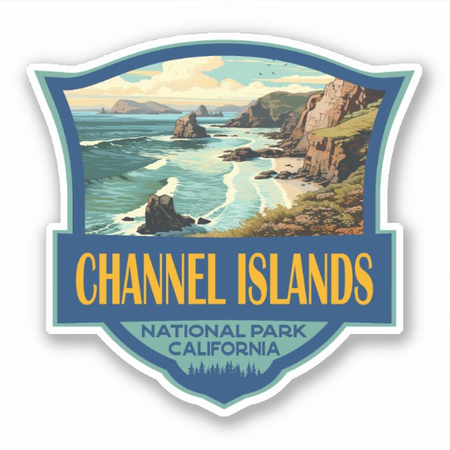 Channel Islands National Park Illustration Travel Sticker (Front)