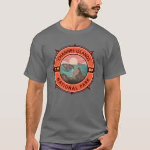 Channel Islands National Park Retro Compass Emblem T-Shirt