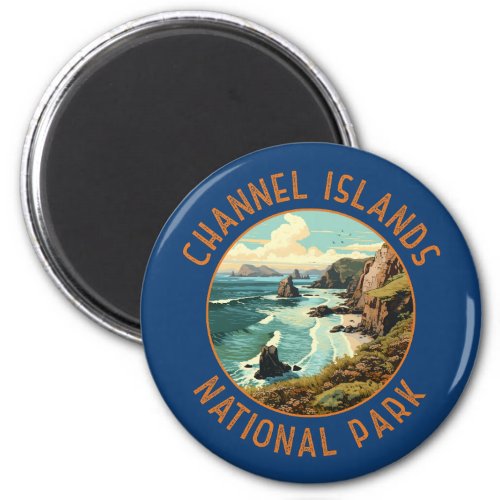 Channel Islands National Park Retro Distressed Art Magnet