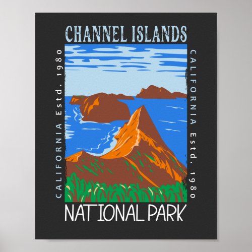 Channel Islands National Park Vintage Distressed  Poster