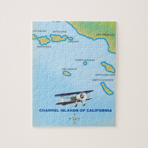 Channel Islands of California map Jigsaw Puzzle