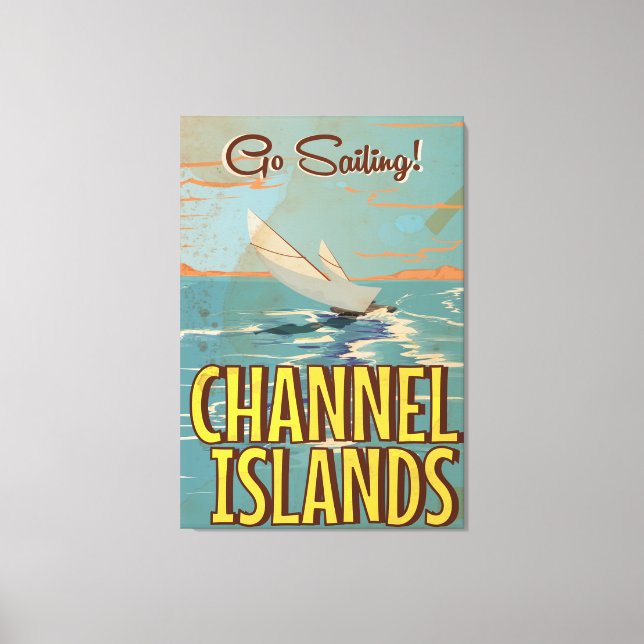 Channel Islands vintage travel poster Canvas Print (Front)