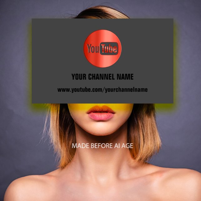 CHANNEL NAME YOUTUBER LOGO QR CODE RED BUSINESS CARD (CHANNEL NAME YOUTUBER LOGO QR CODE RED BUSINESS CARD)
