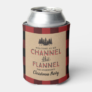 Channel The Flannel Christmas Party Can Cooler