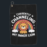 Channel The Mighty Lion And Live Your Best  Golf Towel<br><div class="desc">Channel The Mighty Lion And Live Your Best</div>