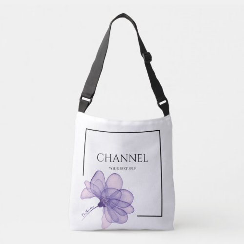 Channel Your Best Self Inspirational Quote Crossbody Bag