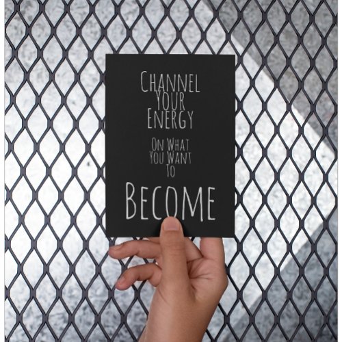 Channel Your Energy Positive Affirmation Postcard