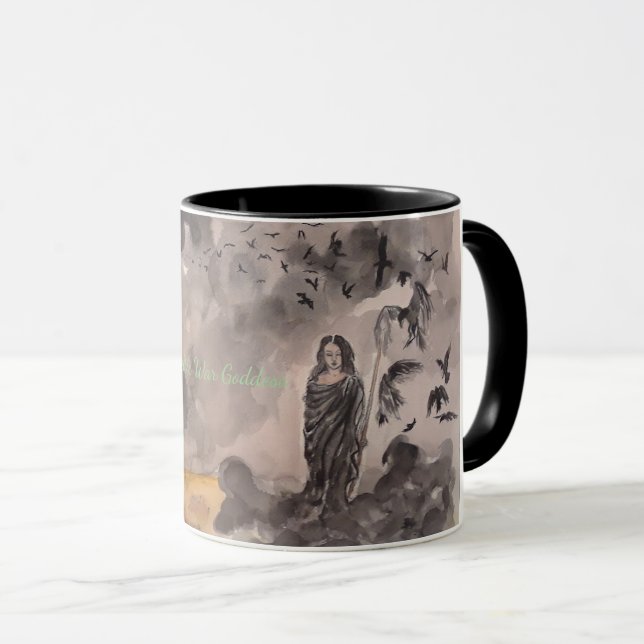 Channel Your Inner Celtic War Goddess-Morrigan Mug (Front Right)
