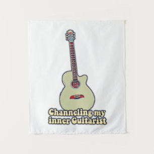 Channeling my inner guitarist. funny guitar quote tapestry