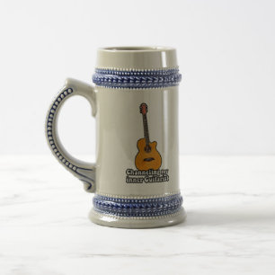 Channeling my inner guitarist. vintage colorful beer stein
