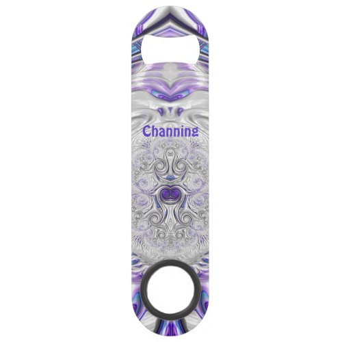 CHANNING  Purple Silver White  Fractal   Bar Key