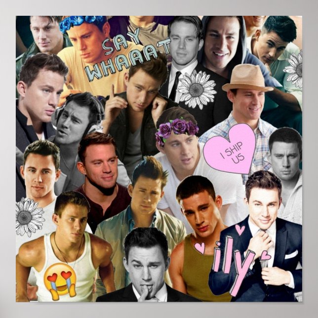 Channing Tatum Collage Poster (Front)