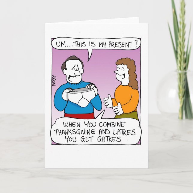 Channukah and Thanksgiving - Card (Front)