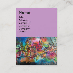 CHANSON DE ROLAND/ COMBAT OF KNIGHTS IN TOURNAMENT BUSINESS CARD