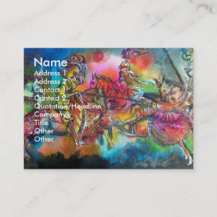 CHANSON DE ROLAND/ COMBAT OF KNIGHTS IN TOURNAMENT BUSINESS CARD